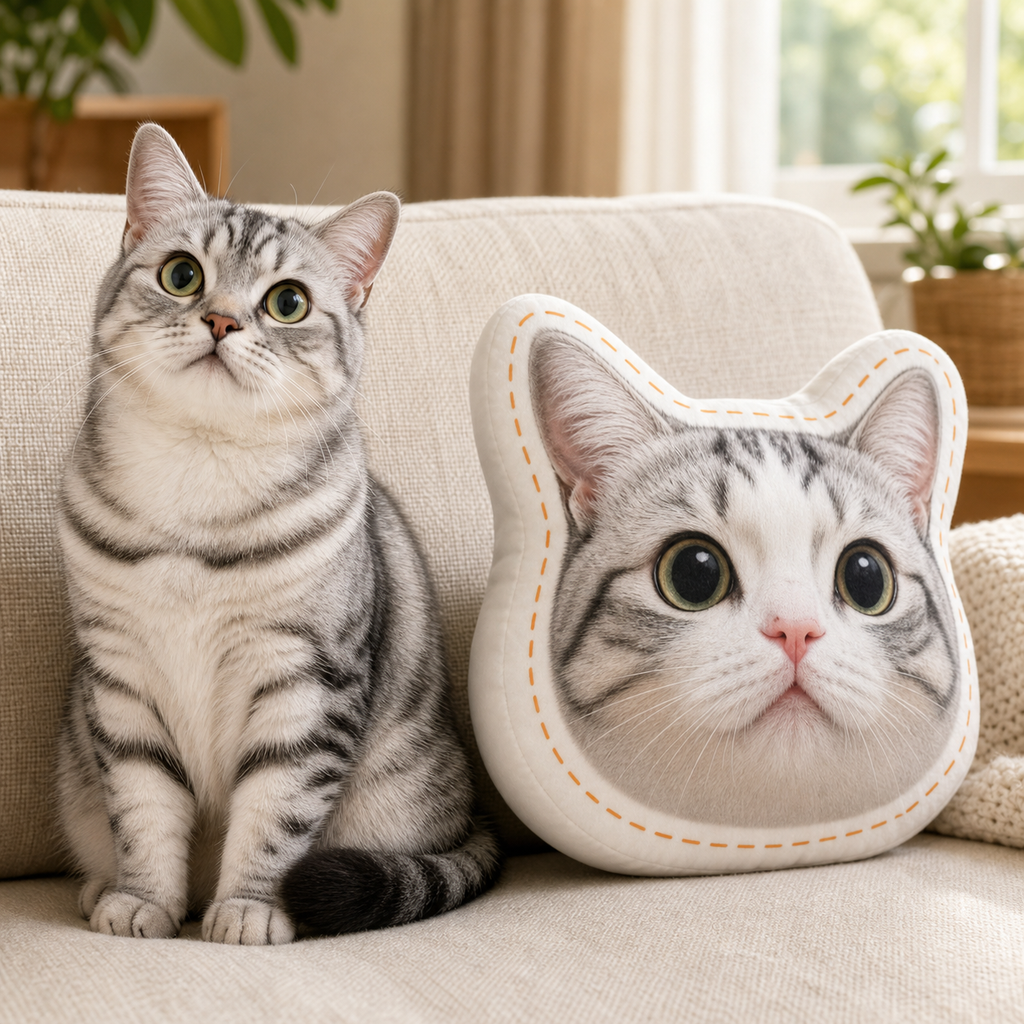 Custom Pet Portrait Pillow