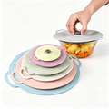 reusable silicone stretch lids for bowls cups and pans 5-piece set