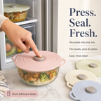 Reusable Silicone Stretch Lids & Microwave Splatter Guard