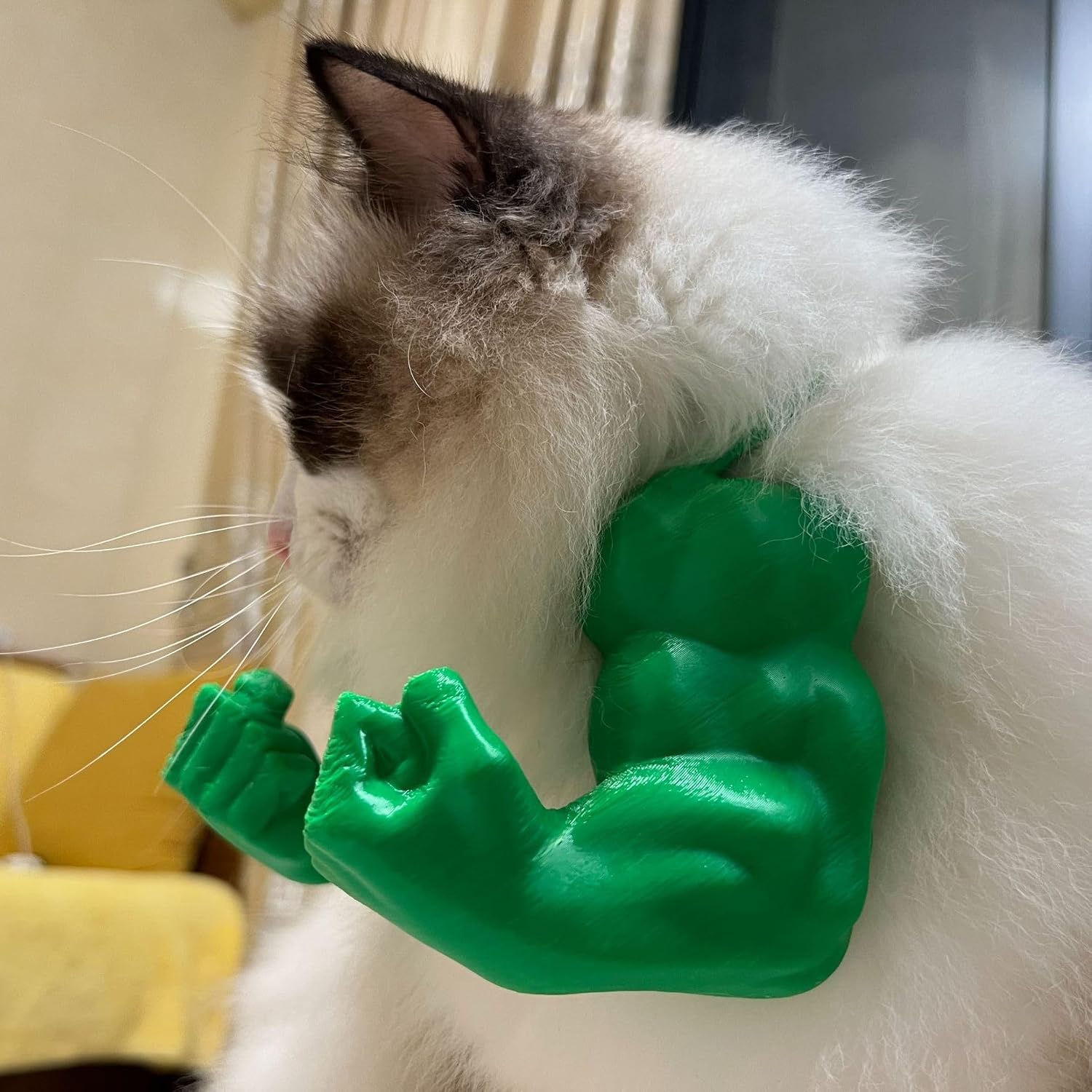 funny muscular cat arm pet costume accessory
