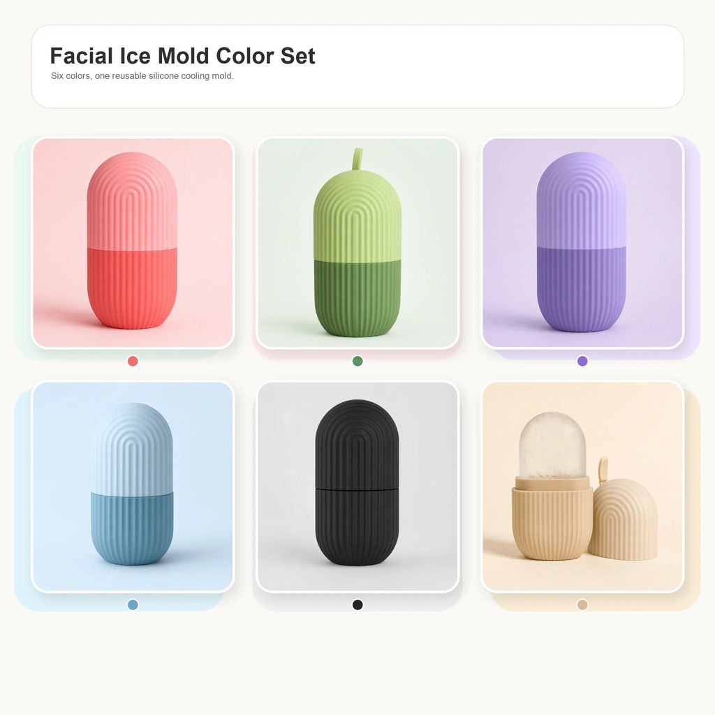 silicone facial ice cube tray for skincare and face massage