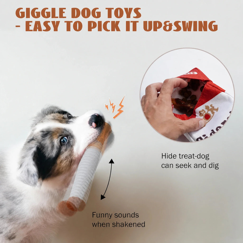 Realistic Cigarette Squeaky Pet Toy