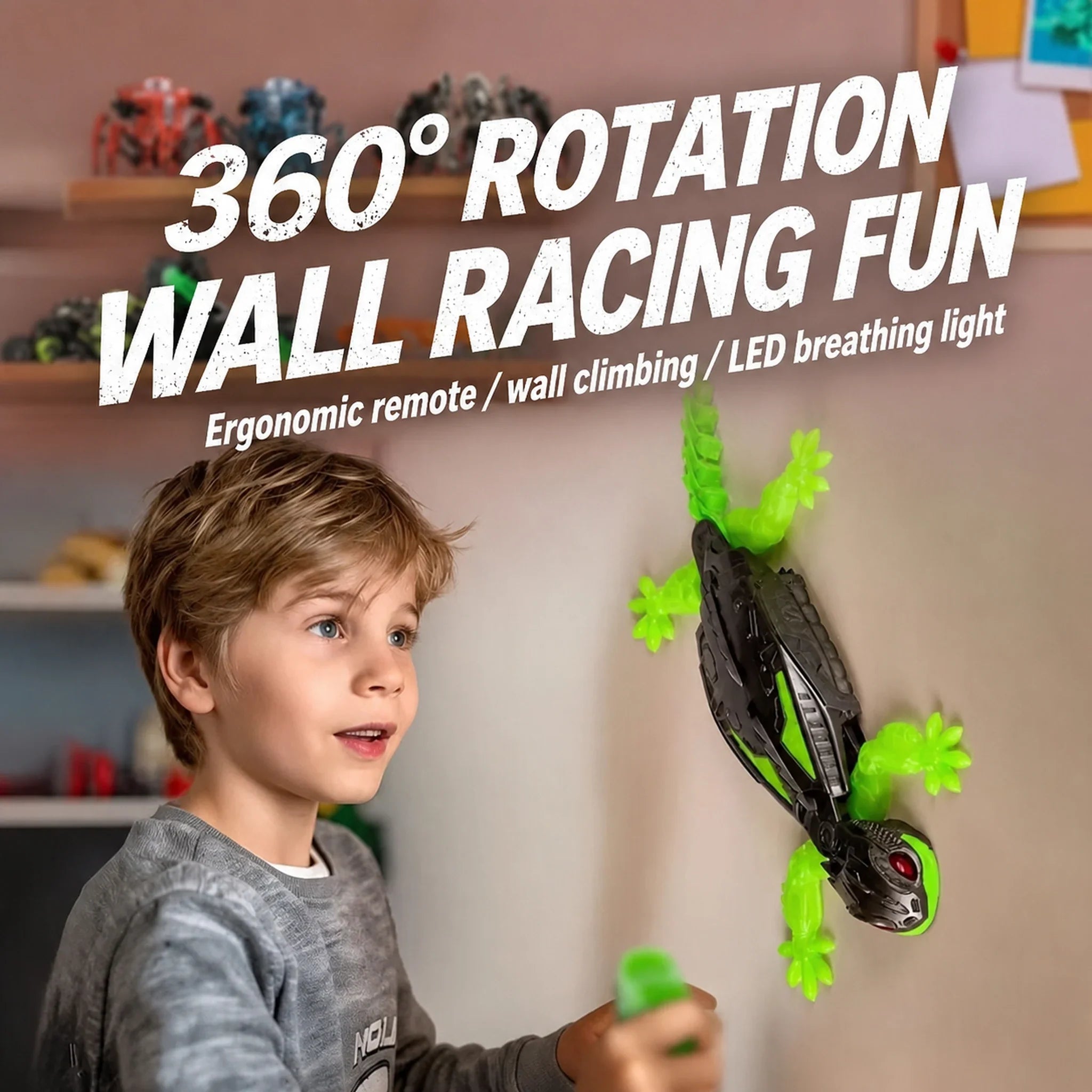 Rechargeable RC Climbing Gecko Prank Toy