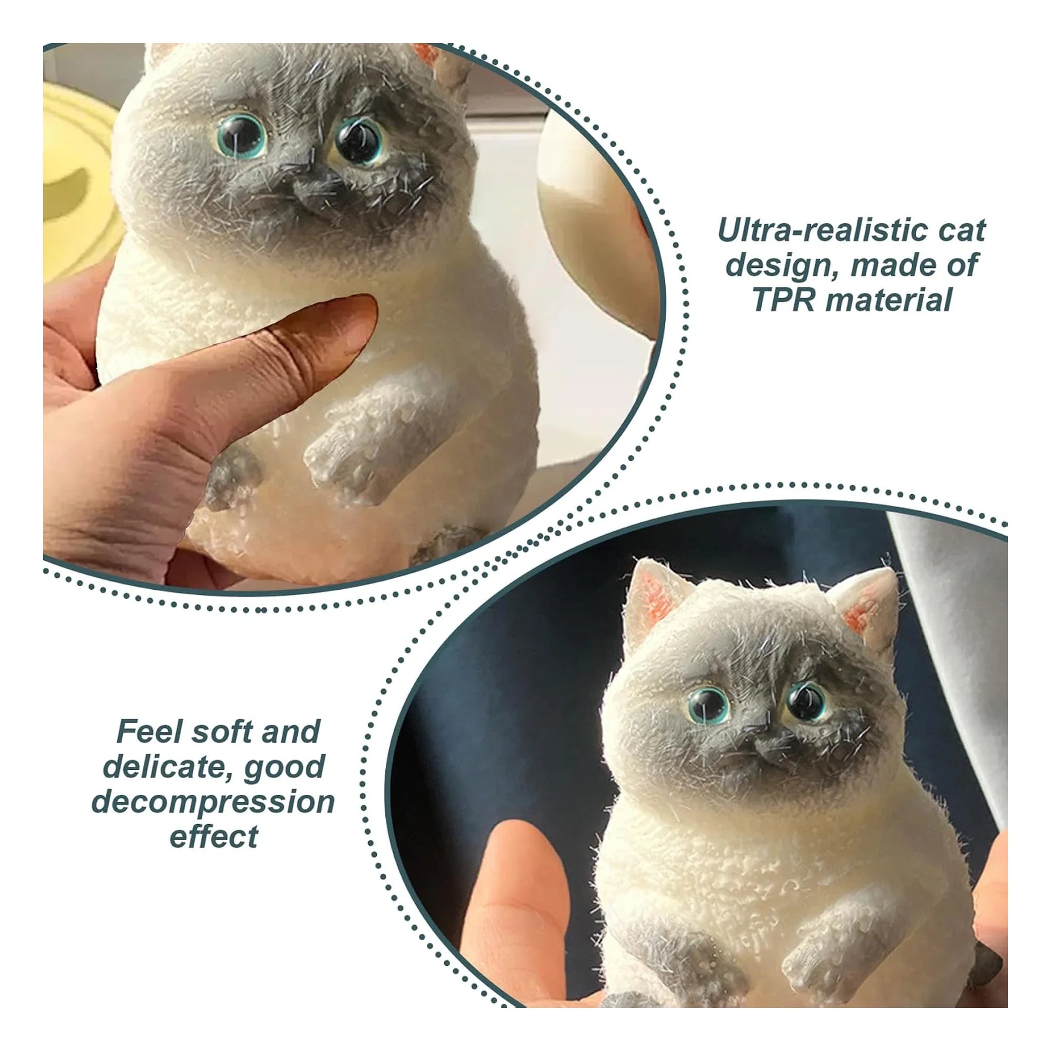 Realistic Cat Squishy - Stress Relief Toy