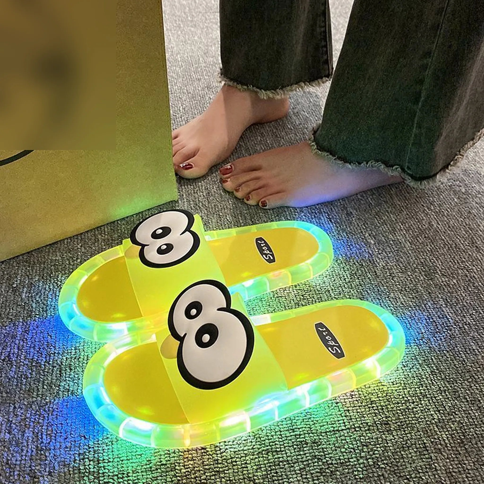 Unisex Light-Up Sensor Slippers