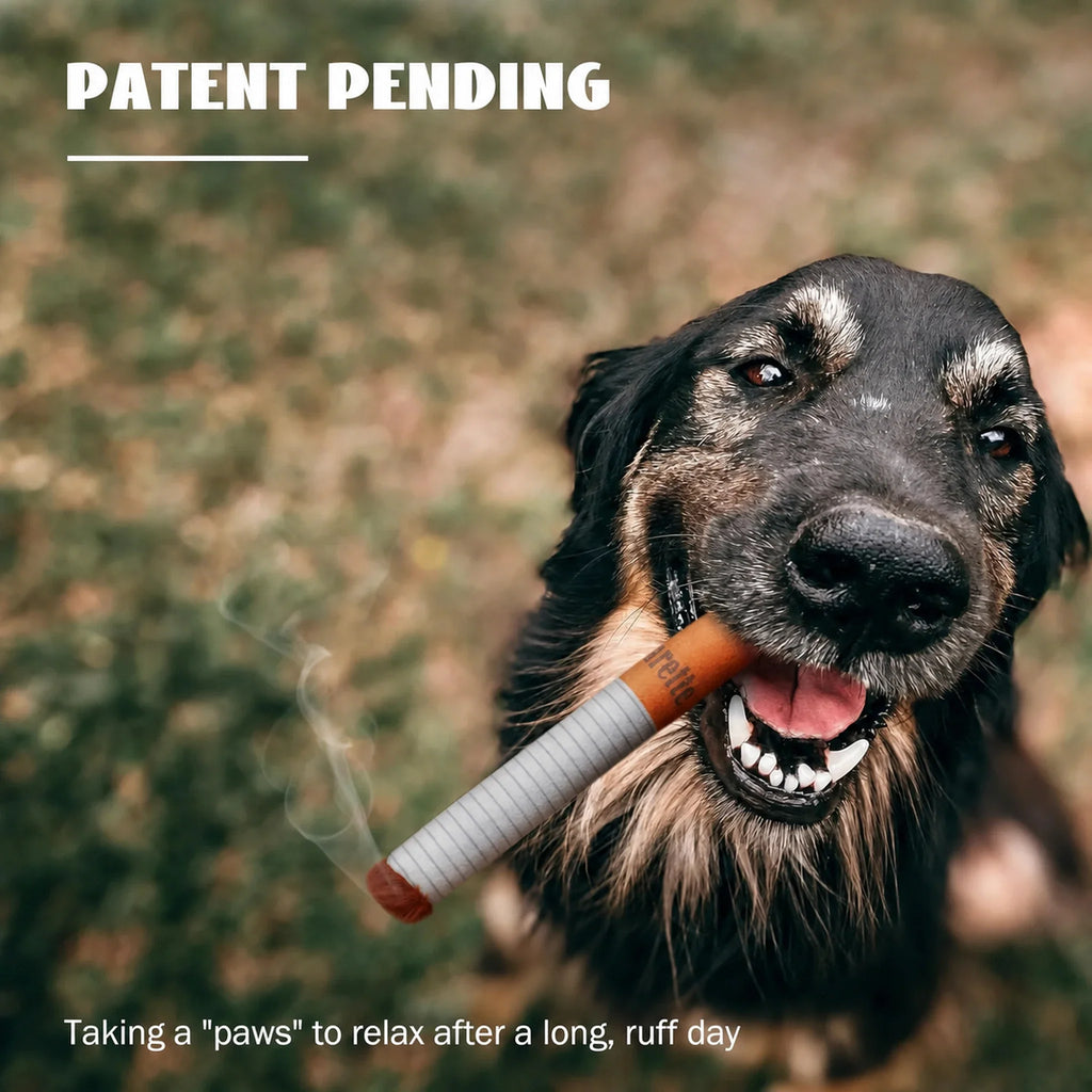 realistic cigarette squeaky chew toy for dogs