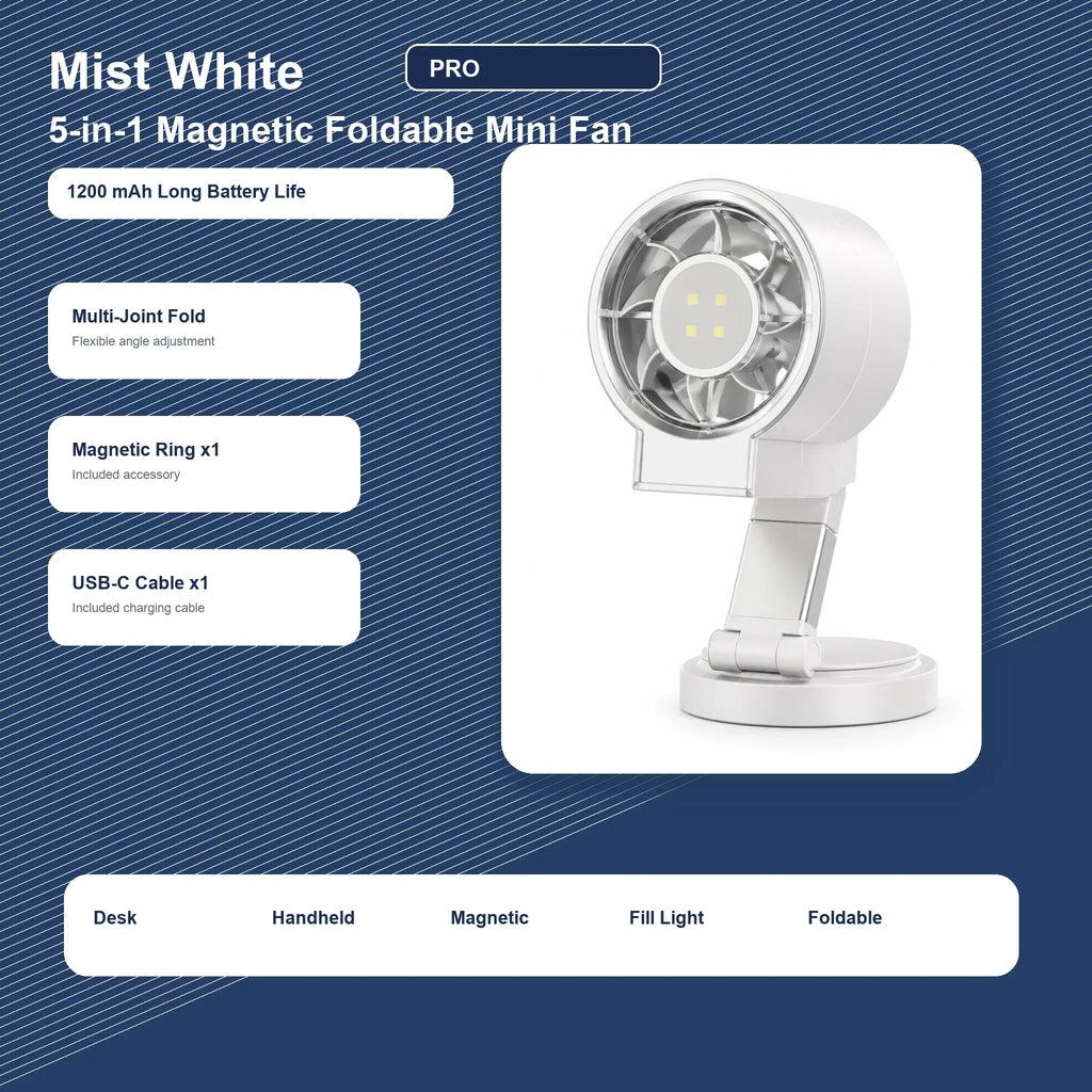 Mini Magnetic Foldable Phone Fan