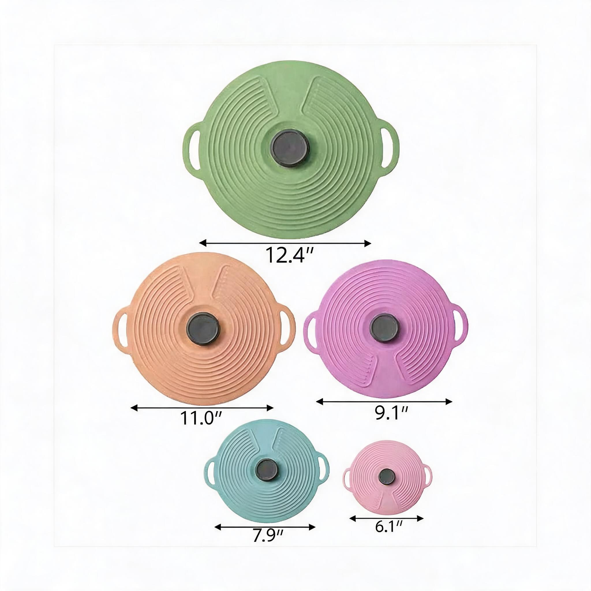 Reusable Silicone Stretch Lids & Microwave Splatter Guard